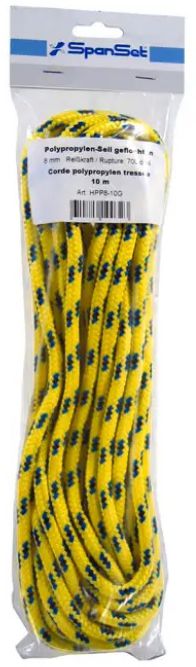 SPANSET Polypropylen-Seil, Multifil Ø 8mm, L= 10m, gelb, 700 daN - Hebewerkzeuge