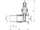 Flansch/PE-Einschweissschieber Gas 4855 DN 150 / d 160mm - Hawle Armaturen
