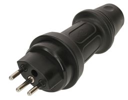 Stecker Typ 13 IP55, Schwarz - Elektrozubehör