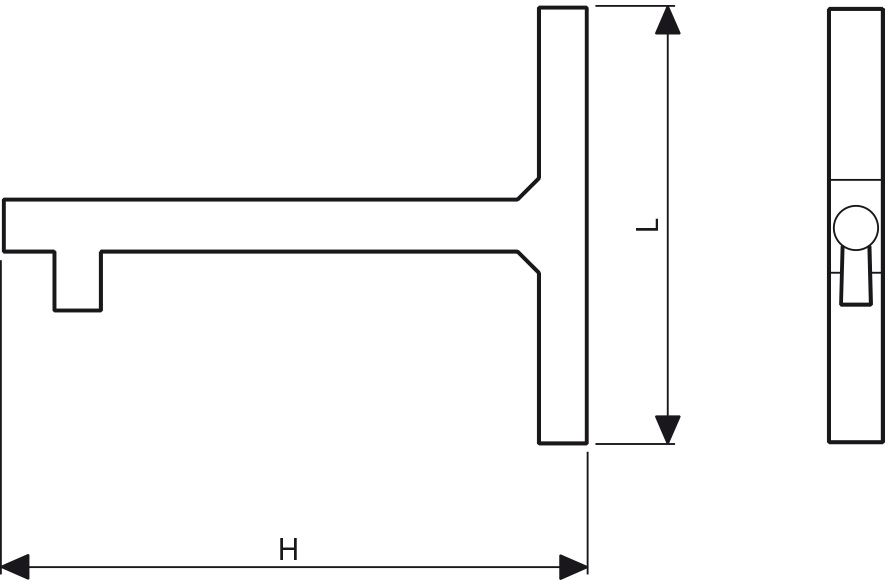 Fig. 3272 001 00 Verriegelunsschlüssel für Schachtabdeckung, für Roste - Zubehör Schachtabdeckung von Roll