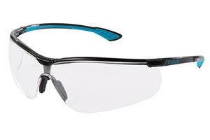 UVEX Schutzbrille, sportstyle schwarz/blau, PC farblos, Art. 9193.376 - Arbeitsschutz