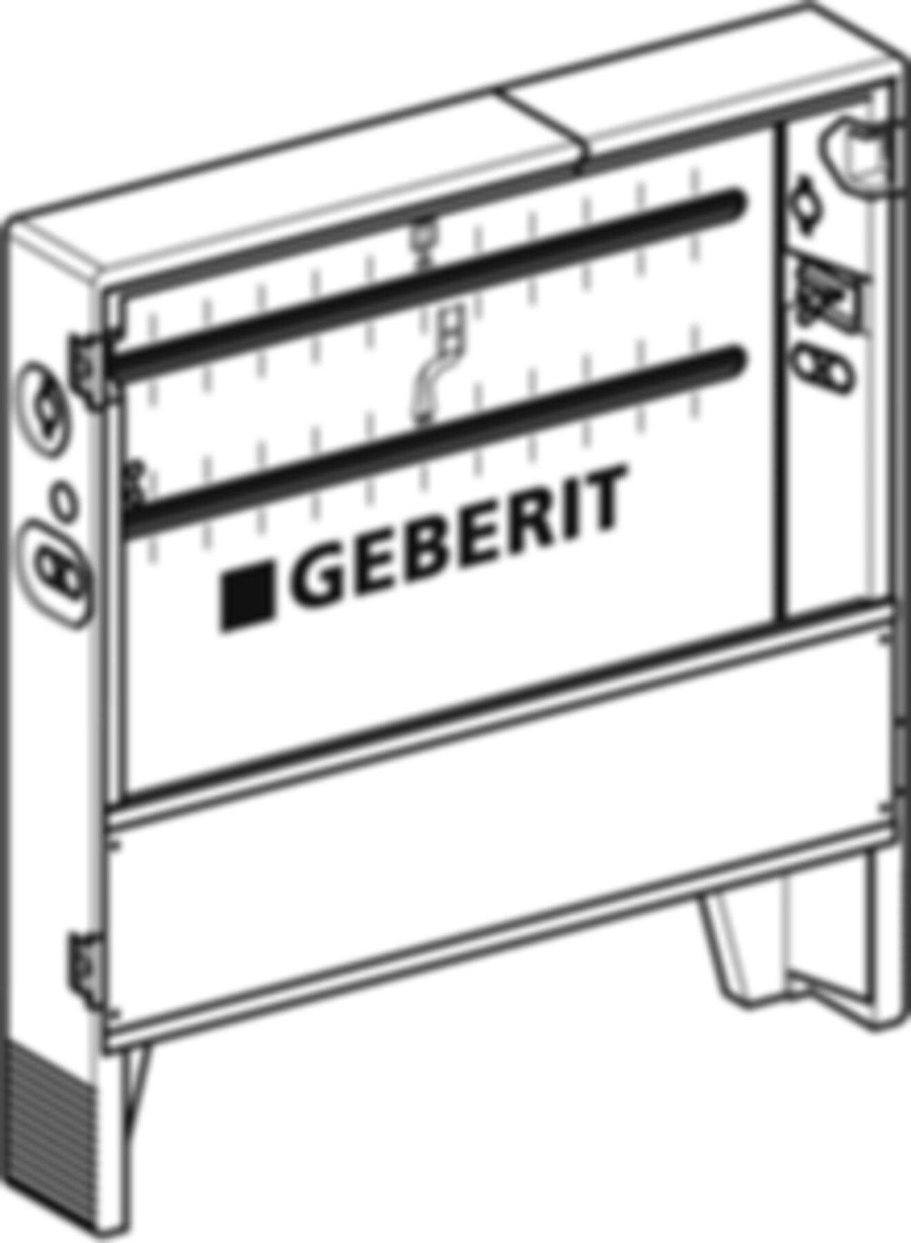 Verteilerschrank B 600 mm H 490mm 650.410.00.2 - Geberit-Push Fit-Formstücke