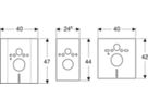 Abdeckschild für Wand-WC-Element UP 320 115.396.00.1 höhenverstellbar - Geberit-Duofix