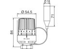 Thermostatfühler m/Fernfühler 5 m Uni LH m/Nullst. 7-28°C 101 16 66 - Oventrop Programm