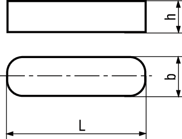 Federkeile Form A rundstir St BN870 DIN6885A 2x2x6 - Bossard Schrauben