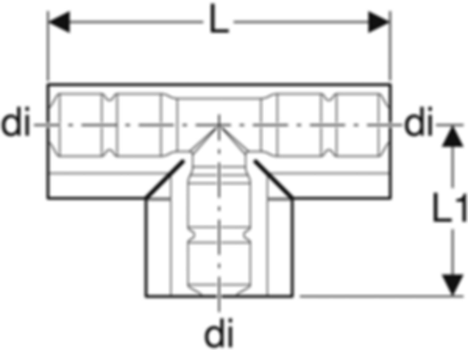 Schutzrohr-Abschluss T-Stück 16/20mm 601.837.00.1 - Geberit-Mepla-Formstücke