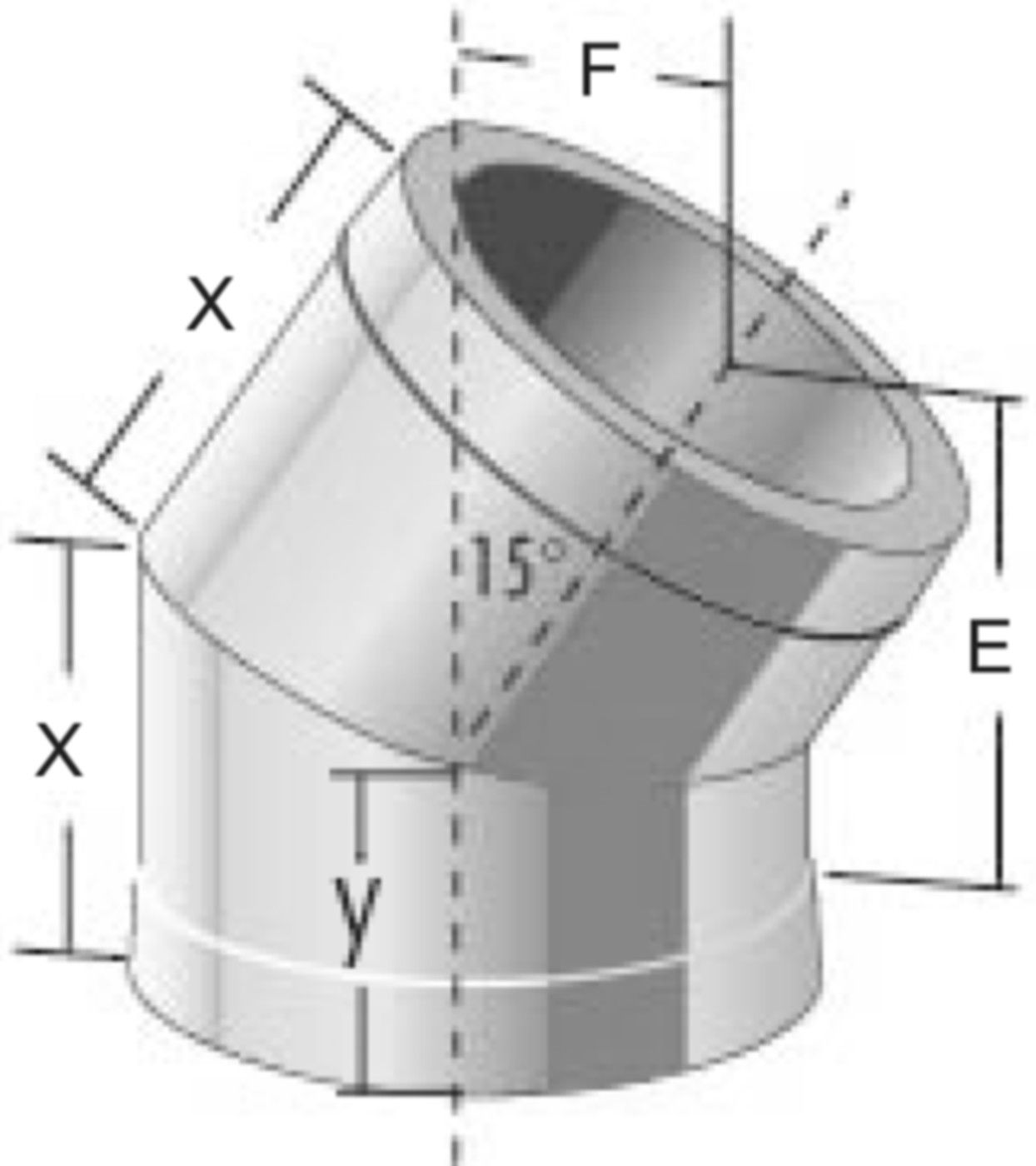 Alkon Bogen 15° d 300 mm 6KDBG15300 - Kaminsystem V4A doppelwandig