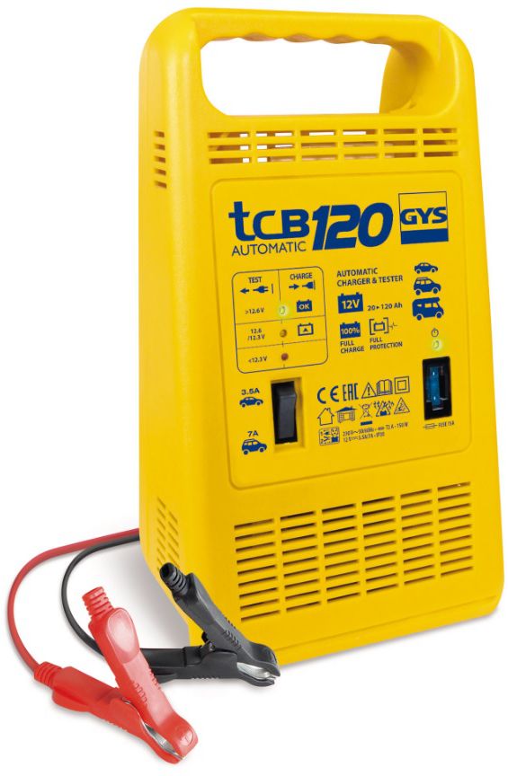 GYS Automatisches Batterie-Ladegerät TCB 120 12V für PW, 30 - 120Ah - Elektrozubehör